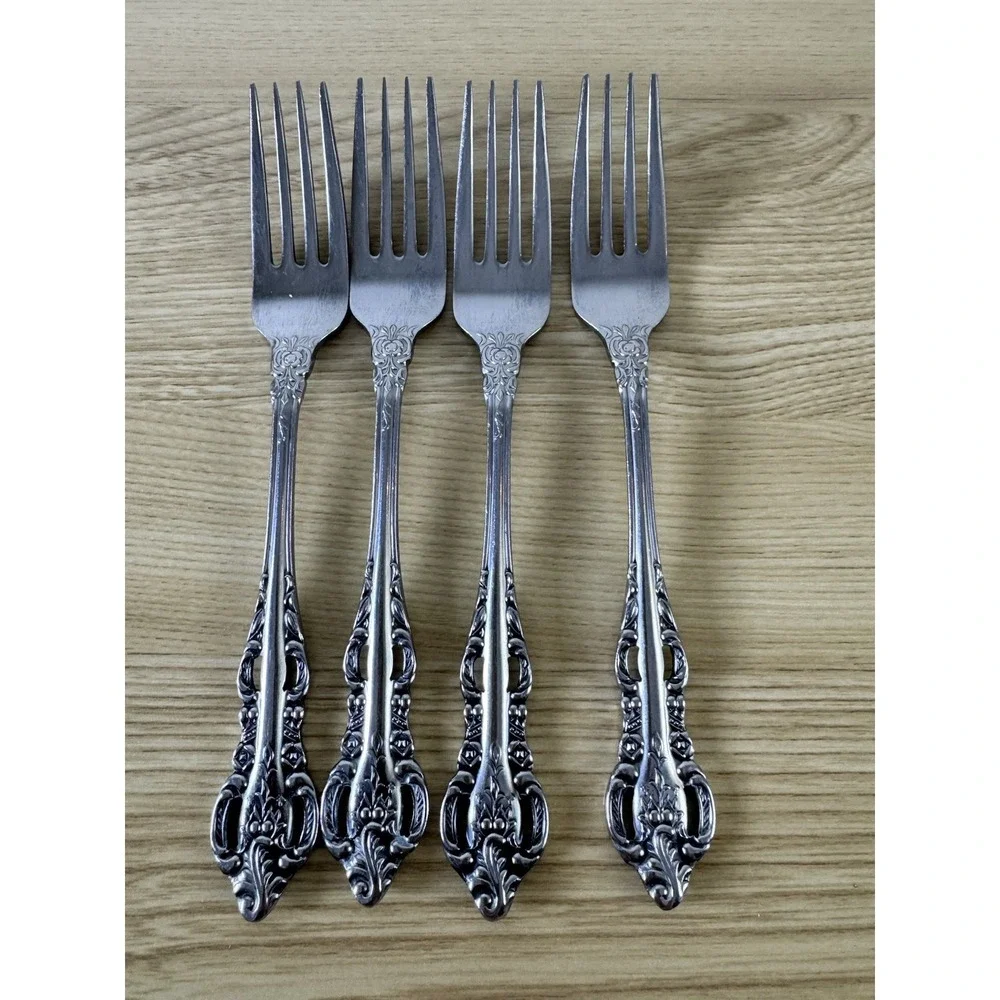 Vintage Stanley Roberts Lady JoAnn Dinner Forks Set of 4 Stainless Japan
